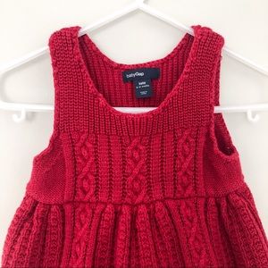 baby Gap Knit Red Dress Size 6-12 months
